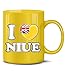 Produktbild I Love Niue 5634 Fussball Fan Fanartikel Geburtstag Geschenk Fun Tasse Becher Kaffeetasse Kaffeebecher Gelb