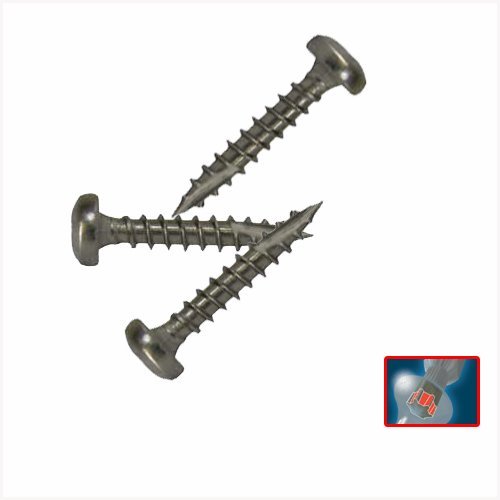 Pfostenkappen-Schrauben mit Cutspitze, aus Edelstahl, Paket: 10 Schrauben + Torx-Bit