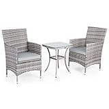 ABMESSUNGEN - Jeder Sessel misst L60 X B60 X H90cm und der Tisch misst T48 X H61cm