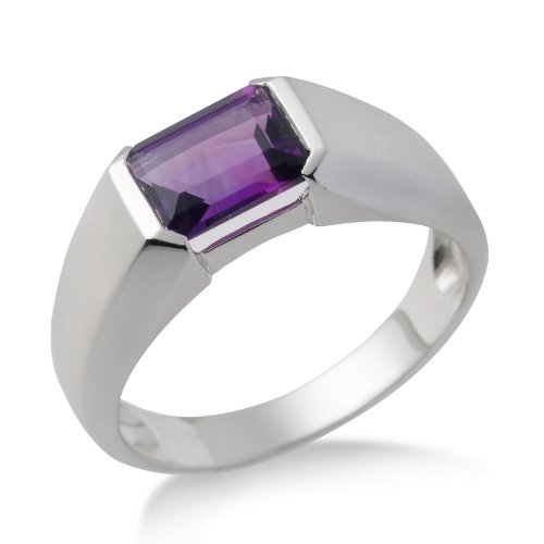 Miore Damen-Ring 14 Karat 585 Weißgold Amethyst MG4002RM