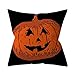 Produktbild Eternali Halloween Kissenhülle Mikrofaser Deko Zierkissenbezüge Kissenbezüge Kürbis-Print Bat Hexe Teufel Gedruckt Kissen SofaKissen Sofa Büro Wohnzimmer Schlafzimmer Terrasse Dekor Kissenhülle