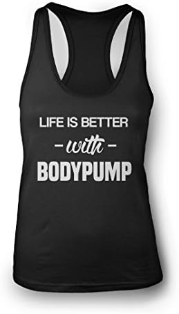 Life is better with Funny Gym Quotes Ladies Racerback workout Sports training Vest Training Gym vest Top Clothes wear