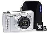 Praktica Luxmedia Z212 Camera Kit with 16 GB Micro SD Card and Case - Silver