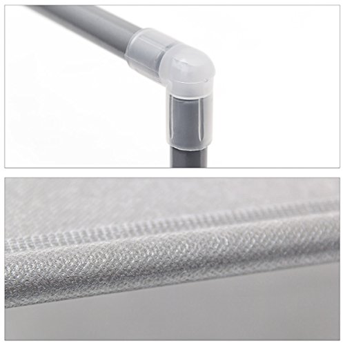 Relaxdays Schuhregal XXL H x B x T: ca. 175,5 x 100 x 29 cm Schuhablage für 50 Paar Schuhe Schuhschrank mit 10 Ebenen aus Stoff und Metall erweiterbarer Schuhständer für großen Stauraum, grau - 5