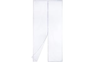 Apalus VP Moustiquaire Magnétique Pour Porte – Maille Ultrarésistante, Joint Magnétique de Haut en Bas, Fermeture Automatique, Garde l'Air Frais à l'Intérieur(110x210 CM, Blanc)