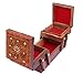ITOS365 Jewellery Box for Women Wooden Flip Flap Brass Inlay Handmade Gift,...