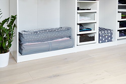 STORE.IT 671329 2x Unterbettkommode mit Sichtfenster und seitlichem Tragegriff, 2er Set - 2