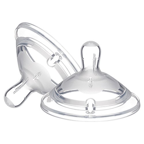 Chicco NaturalFeeling Tetina suave de silicona con flujo papilla para bebé, 6 m+, 2 unidades