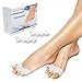 Produktbild HealthyFeet Zehenspreizer - 4er Set zur komfortablen Hallux Valgus Korrektur - 5 Zehen Schutz geeignet für den linken- und rechten Fuß - Spreizfuß gegen krumme Zehen - Hammerzehen Korrektoren
