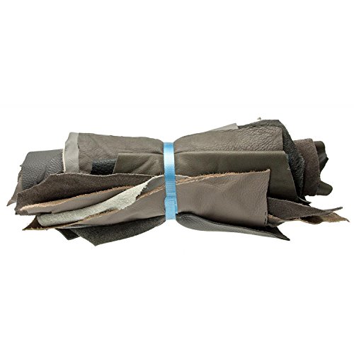 1Kg Lederstücke Möbelleder mindestens A4 groß Varianten von Grau , alle Stücke mind. DIN A4 groß von Langlauf Schuhbedarf ®