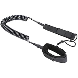 NONMON Leash de Surf,Surfant Sup Leash Cordon Enroulé,Laisse Prime pour Planche de Surf,Stand Up Paddle Board,Pagayer Conseil d'eau Libre,8mm 11FT