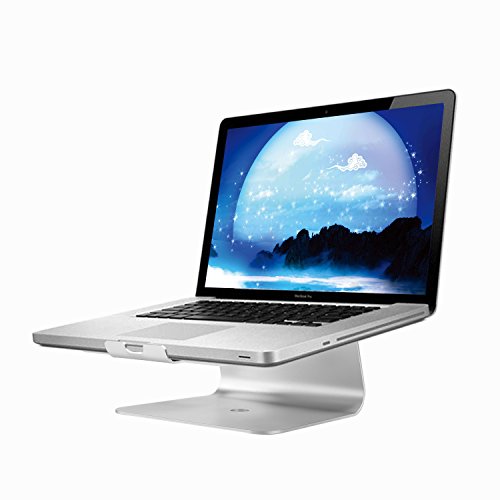 Homdox Aluminium Laptop Ständer Halter für Notebooks, MacBook, MacBook Pro MacBook Air und Computer PC, 26x24x15CM, Silber - 5