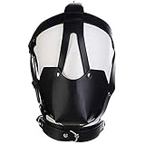 KELAND Adjustable Lockable Leather Harness Headgear Hood Mask Cosplay Halloween Costume Prop