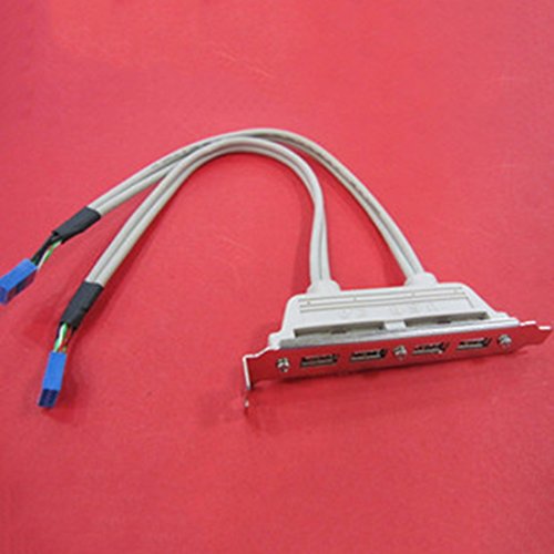 sourcingmap® MainBoard USB-Slotblech mit 4 USB 2.0-Ports für Anschluss am Mainboard - 3