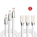 Produktbild Typ C Kabel, ACC GUYS 3Pack 3ft 6ft 10ft Zink Alloy USB C Daten & Ladekabel mit Aluminium Steckverbinder für Nexus 6P / 5X, LG G5, OnePlus 2 und mehr (weiß)