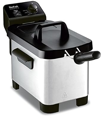 Tefal FR331070 Friteuse Semi-Pro Easy Pro 3L Zone Froide et Couvercle de Rangement Gris/Noir
