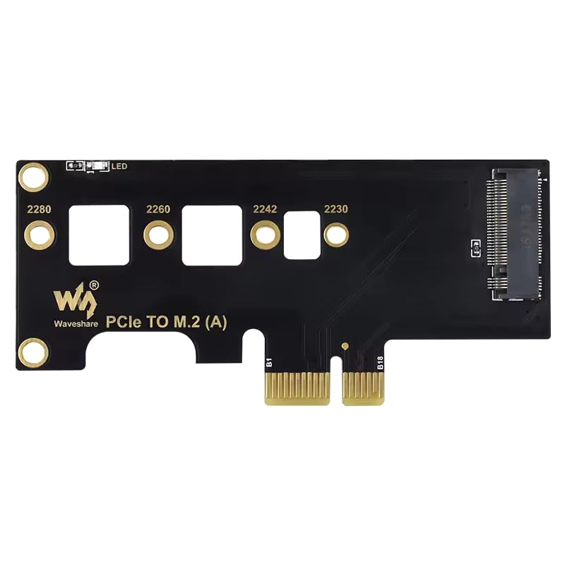 PCIe to M.2 Adapter for NVME M.2 SSD with LED Light Supports Raspberry Pi Compute Module 4 Adapter CM4