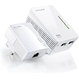 TP-LINK TL-WPA281KIT V3 AV200 Powerline 300 M Wi-Fi Extender/Wi-Fi Booster/Hotspot with Two Ethernet Ports, Starter Kit/Twin Pack (Easy Configuration, Wi-Fi Clone for Smartphone/Tablets/Laptop)