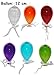 Produktbild Unbekannt 5 TLG. Set: Luftballon - 12 cm - aus Glas - zum Aufhängen & Dekorieren - Ballons - türkis / grün / lila / weiß / gelb / rot / orange / pink / blau / pink - De..