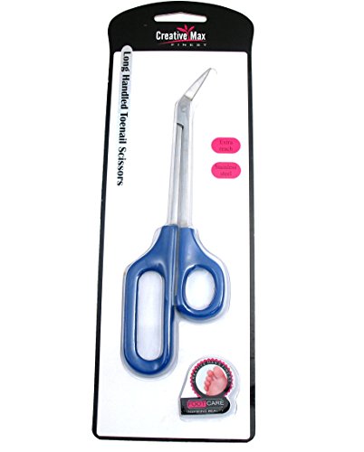 Creative Max Finest Premium Long Handled Angled Toenail Scissors
