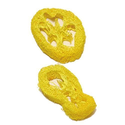 Deko Streudeko Luffascheibe gelb, 20 Stück-Beutel, Ø: 6-12cm, Naturmaterial