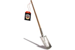 SHW-FIRE SHW FIRE | Vanga per Terreni Duri e Sassosi - Manico in Frassino da 103 cm Con Bottone, Lama Affilata Con Bordo Rialzato - Robusta Vanga da Giardino per Costruzioni e Cortili