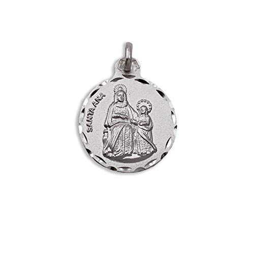 Medalla Religiosa - Medalla Santa Ana 21 mm. Plata de Ley 925 milésimas.