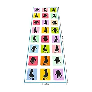 SHAIMON ENTERPRISE Hopscotch Jumbo Play Floor Games for Kids & Adults Family Game, Kith-Kith, Stapu, Langdi, Chalk Game (3.5 feet x 8 feet - PVC Flex Material) (Foot Print)