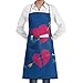 Produktbild work apron Arrow Through Heart Aprons Bib for Mens Womens Welding Lace Adjustable Adult Kitchen Waiter Schürzen mit Taschen