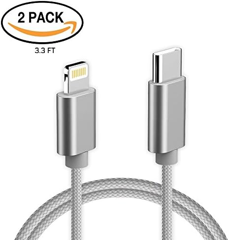 USB Type C to Lightning Cable, Male to Lightning Data Sync &amp; Charger Cord Connector Adapter 3.3FT, for Apple iPhone 8 Plus iPhone X iPad Pro New MacBook Pro 2017