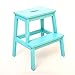 Produktbild WANGFANG Massivholz Trittleiter, Multifunktions Klappstuhl Wohnzimmer Schuh Bank Bibliothek 2 Stufenleiter Hocker Hause Fuß Hocker (Color : Blue)