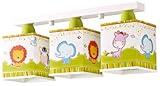 Dalber 63113 Little Zoo Deckenlampe, 3-Flammige, Plastik, gelb, 48 x 12.5 x 20.5 cm