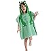 Lvge Cotton Animal Toddler and Baby Hooded Towel Poncho Green Dinosaur 23*47"