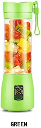 Portable use baby grade food materia Cup - Juicer Machine with USB Charger Fruit Mixing Machine Personal Size Rechargeable Juice Blender and Mixer (Green and pink) (Green)