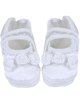 BabyPrem Baby Taufschuhe Babyschuhe Satin Taufe Kleidung Erstlingsschuhe 56-62cm Mädchen