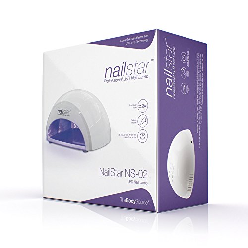 NailStar® Professioneller LED-Nageltrockner mit UV Nagellampe für Shellac und Gelnagellack Lichthärtegerät mit Timer, Tragbares Härtungsgerät für Maniküre, Aushärtungslampe für Fingernägel – weiß - 5