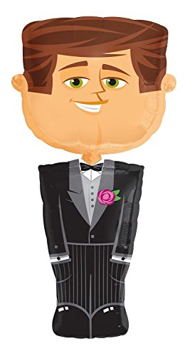 Riesiges Folienballon-Set * BRAUTPAAR * als Geschenk zur Hochzeit // SUPERSHAPE – AIRWALKER // Folien Ballon Helium Deko Ballongas Vermählung Bräutigam Braut - 3