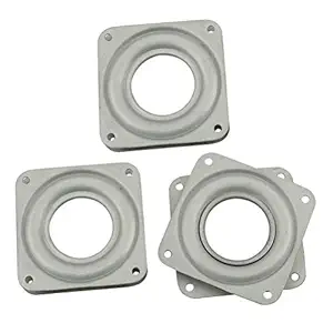 SUPVOX 3Pcs Metal Rotating Turntable Plate Square Lazy Susan Turntable Bearings Rotating Bearing Plate