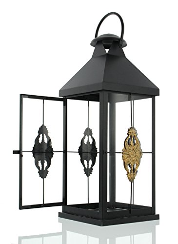 Große Metall-Laterne Ornament Gold - 2