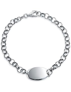 Bling Jewelry Sterling Silber 925 Baby ID-Tag Armband 6,5 Zoll