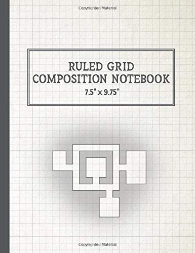 Ruled Grid Composition Notebook: 7.5” x 9.75” Square Grid Gaming Paper