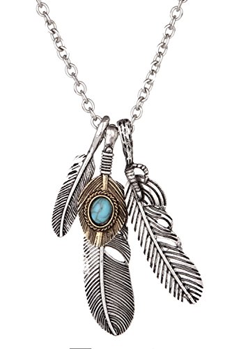 Sevozimda Le Donne Si Lega D'argento Boema Collana Catena Foglia Pandent Accessori grey One Size