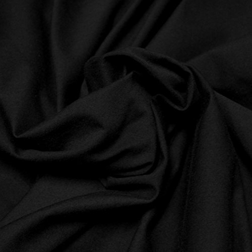 Jersey-Stoff UNI 4er-Set 50x85cm 1,7m² (8,8€/m²) 92% Baumwolle 8% Elastan (Schwarz-Dunkelgraumeliert-Graumeliert-Weiß) - 2