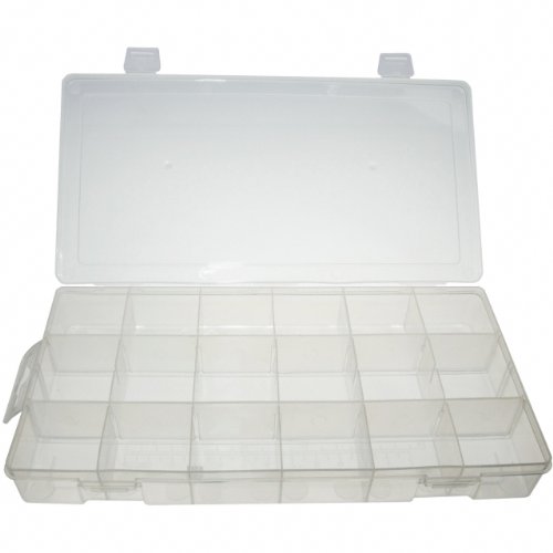 Universal leere Sortimentsbox für Kleinteilen / Sortimentskasten / Sortimentskoffer / Aufbewahrungsbox / Sortierkasten mit 18 Fach / Fächer