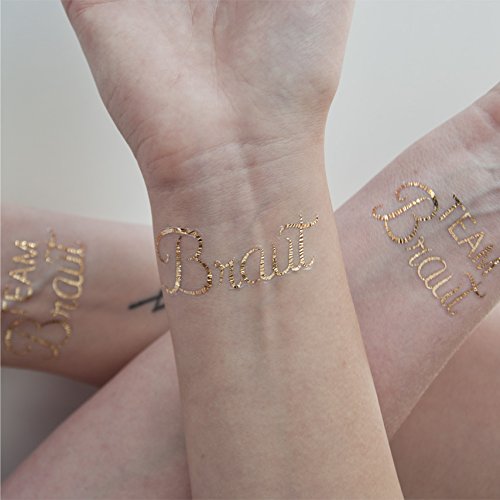 temporäres Tattoo Braut gold Hochzeit JGA Junggesellinnenabschied - 2