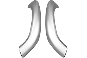 MKptopia 2PCS Amélioré Intérieur Poignée De Porte Couverture Aarmrest Couverture Garniture Remplacement Compatible avec B-MW X1 X2 F48 F49 F39 2016 2017 2018 2019 2020-Argent