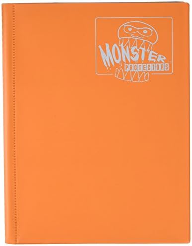 Monster Binder - 9 Pocket Trading Card Album - Matte Orange - Holds 360 Yugioh, Magic, and Pokemon Cards