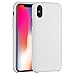 Produktbild iPhone X Schutzhülle, Premium Vintage Schutzhülle Robust Zurück iPhone 10 Hülle, PU Leder Schutzhülle Klassisch Business Style Anti-Rutsch und Anti-RutschAbsorption Schutzhülle für iPhone X (Weiss)