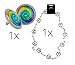 Produktbild TK Gruppe Timo Klingler Hippie Set Schmuck Anhänger Peace & Love - Kette mit Peace, 1x Ringe mit Buntem Regenbogen Logo Peace für Fasching Karneval 70er Jahre Bekleidung Kostüm Outfit Erwachsene