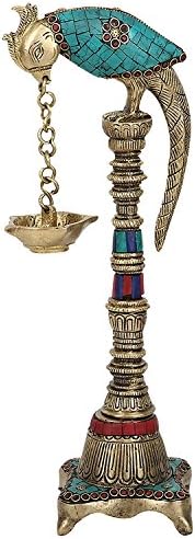 SHIVIKA Parrot Showpiece with Hanging Diya 